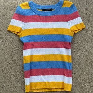 knit waist length tee